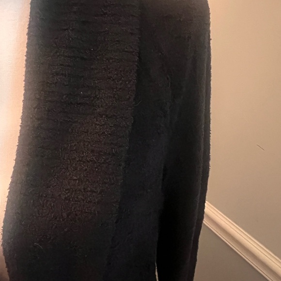 Max & Mia Black Shawl Collar Cardigan Sweater Ribbed Knit - Medium - Picture 6 of 7
